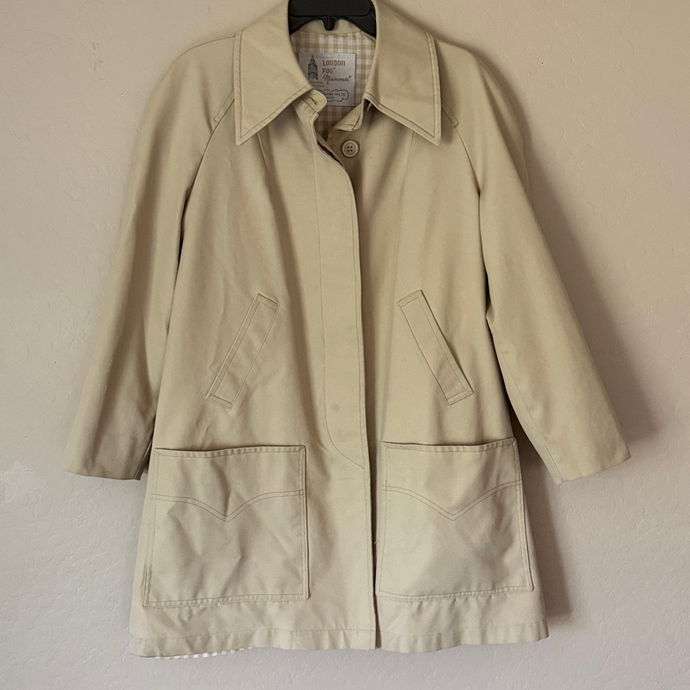 London Fog Cream Trench Coat